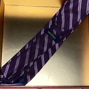 Nautica Men's Tie in Deep Purple with Stripes